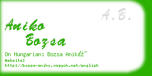 aniko bozsa business card